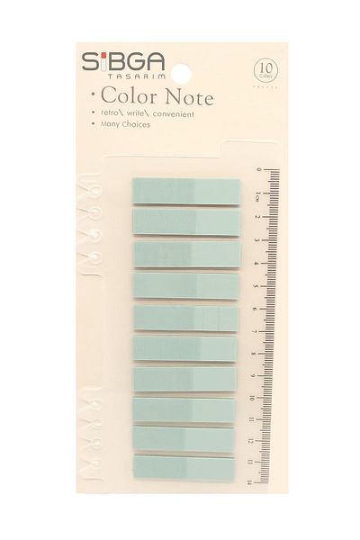 sibga tasarım Transparent Green Post-It Note and Bookmark Book - 200 Sheets