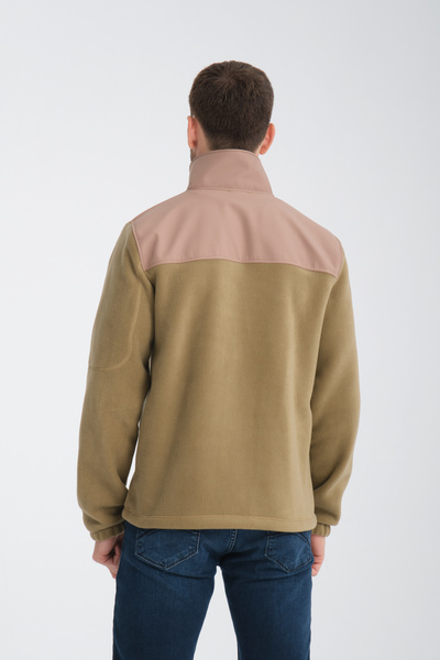 Store Erkek Bej Tam Farmuarlı  Antipilling Tüylenme Yapmayan Softshell Garnili Polar Ceket