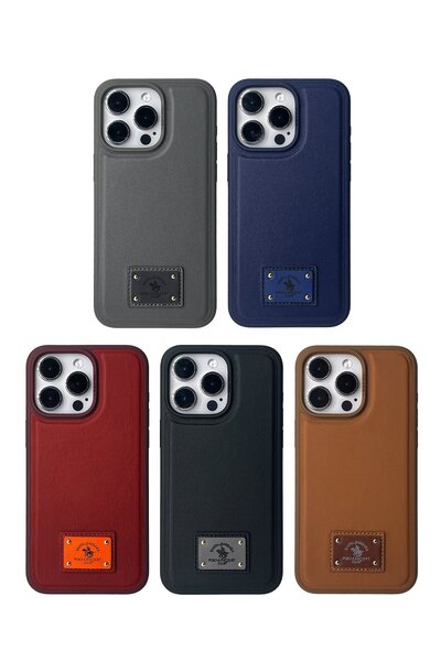 Santa Barbara Polo & Racquet Club Sbprc iPhone 15 Pro Compatible Case Gilbert Pu Leather Business Cover