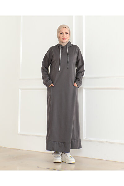 MSK Fashion Φόρεμα με κουκούλα με δύο νήματα