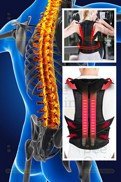 HASBY Corset medical corector de postură verticală pentru bărbați și femei, a...