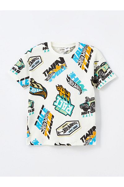 LC Waikiki Lcw Crew Neck Printed Baby Boy T-Shirt and Shorts Set of 2