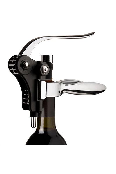 Vacu Vin Stainless Steel Black Boxed - Horizontal Lever Corkscrew