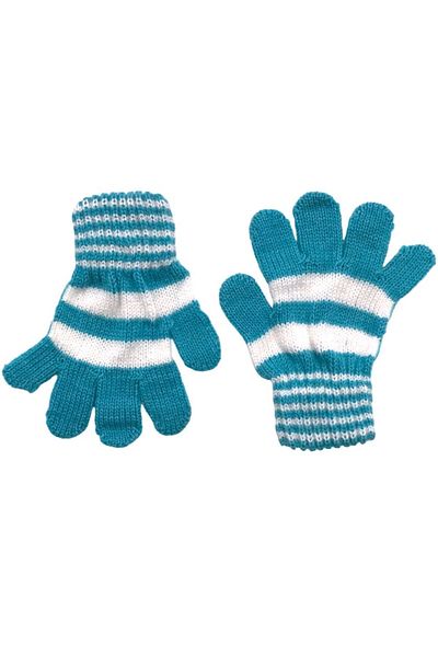 AXE SPORTSWEAR Χειμερινά παιδικά γάντια - Bondi Blue, Πλεκτά με μαλακή υφή, ριγέ σχέδιο