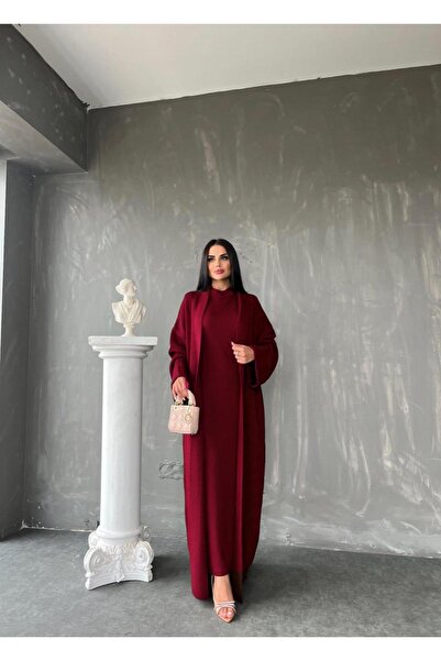 MAY MARA Women's Dressed Cardigan Patterned Long 2-Piece Knitwear Set