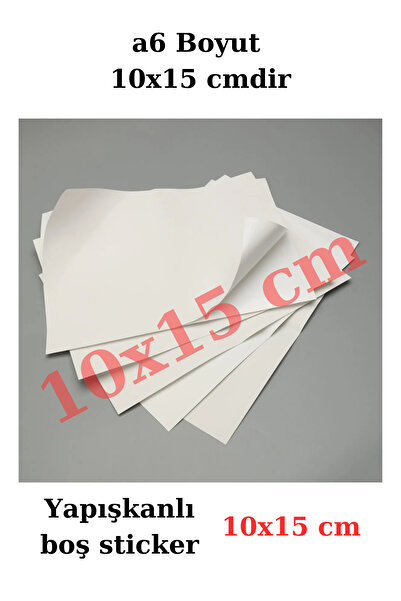 Emtory Home Sticker - 50 Adet Yapışkanlı Etiket - 10x15 cm - A6 Boyut Boş Sti...