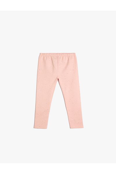 Koton Cotton Basic Leggings - Glittering Elastic Waist