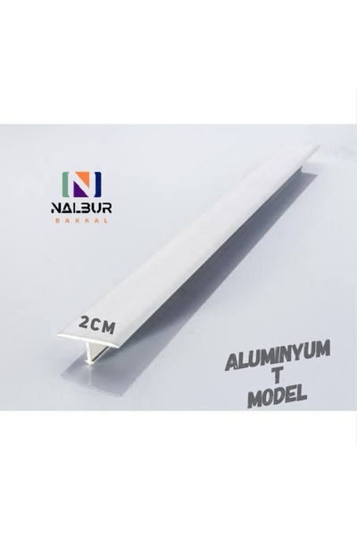 Nalbur Bakkal Kapı Eşik Profili Parke Kapı Altı Çıtası T Model Alüminyum Gri 80cm