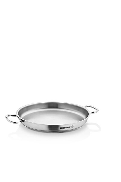 KORKMAZ مقلاة عجة من الفولاذ المقاوم للصدأ مقاس 30 سم
