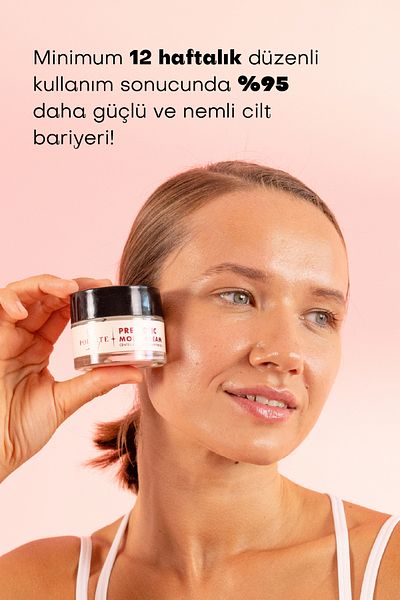Polente Natural Prebiotic Moist Cream - Cica & Panthenol 50 ml Intensive Moisturizing Face Cream