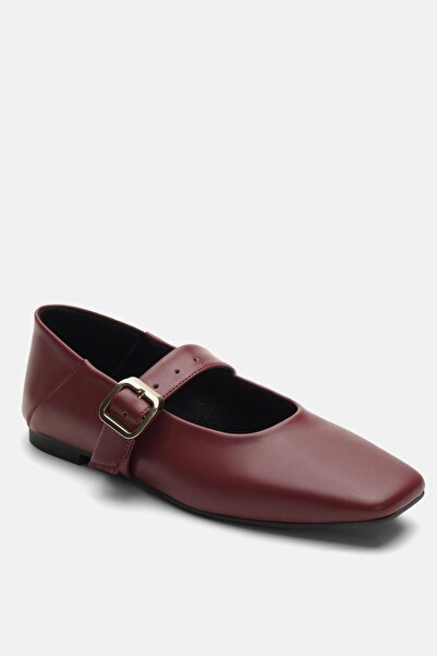 Jorbinol Lita Yumuşak Derili Düz Kadın Babet