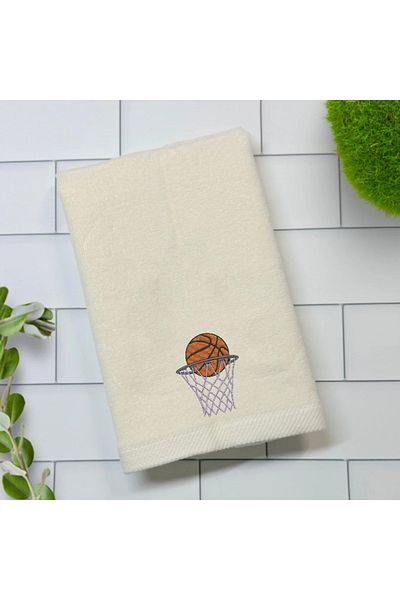 Ursa Basketball Hoop and Ball Embroidered Sports Towel 30X50