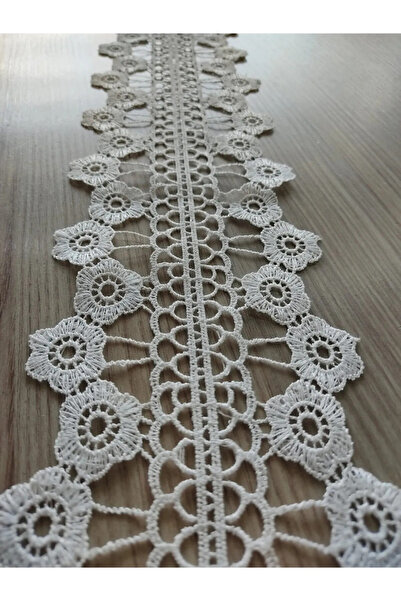 DUAYEN güpür dantel papatya bahçesi desen siyah 1 metre