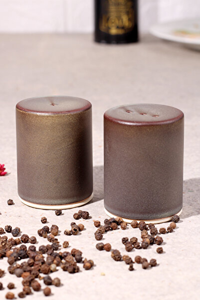 Keramika Matte Earth Stackable Salt Shaker / Pepper Shaker 6 cm