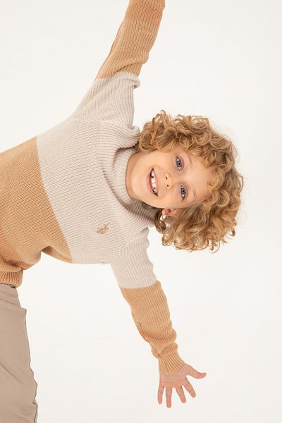 U.S. Polo Assn. Boy's Camel Sweater 50295576 -Vr015