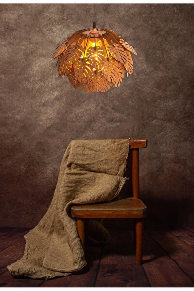 hü ma tasarım ve aksesuar Decart Edison Ofis Salon Cafe Aydınlatma Tasarım Doğal Ahşap Mdf 3d Lazer Kesim Rustik Salon Avize