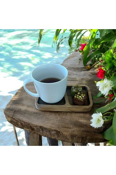 YAT Design Crafts Natural Wood Presenter Tray - Presenter, Oil Pot, Salt Shaker, Tea & Coffee Tray