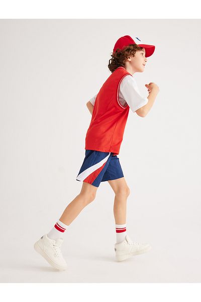 Koton Color Blocked Shorts - Elastic Waist