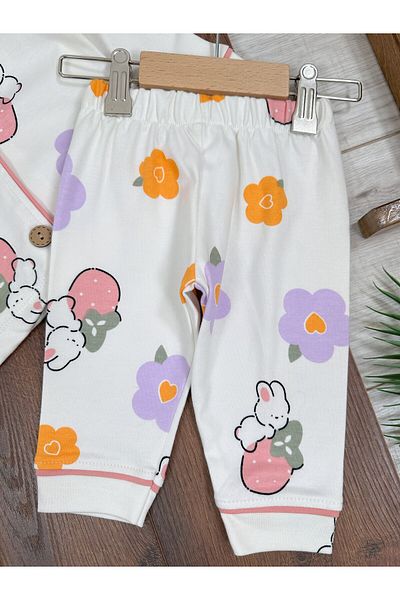tiwitibaby 100% Cotton Soft Pajamas Set for Baby Girl - Front Button, Seasonal