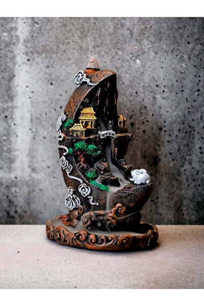 Ard.Art Yarım Ay Temalı Geri Akış Tütsülük Biblo Dekorasyon Büyük Boy