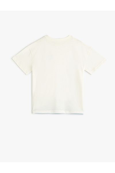 Koton Cotton Oversize T-Shirt - Tie-Dye Print, Short Sleeve, Crew Neck