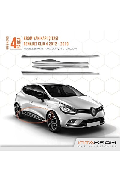 Elioure Renault Clio 4 Krom Yan Kapı Çıtası 4 Parça 2012-2019 - Hb-sw