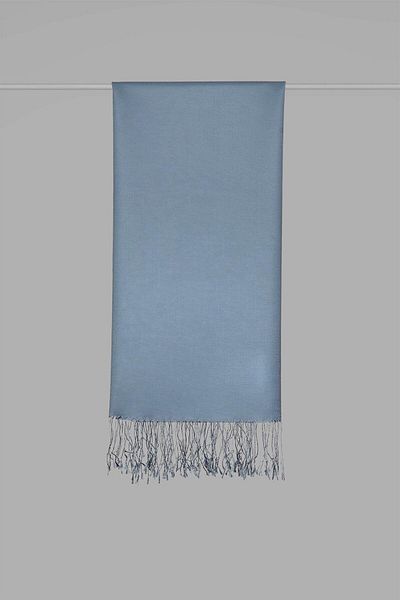 ARMANDA Şal de mătase - Şal de mătase 100% albastru denim deschis