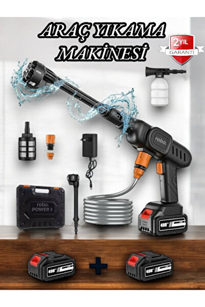 Genel Markalar Şarjlı Lityum Bataryalı Yüksek Basınçlı Su Tabancası ile Kolay Yıkama