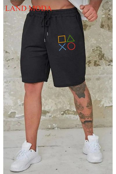 LAND MODA Unisex εμπριμέ σορτς