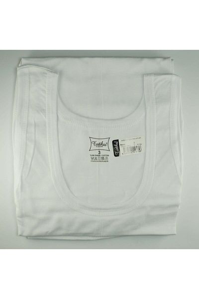KEYAL Tutku Entaha Men's White 100% Cotton Undershirt
