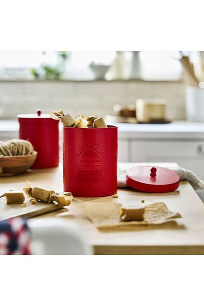 IKEA Vinterfint Food Storage Box, Dark Red, 12X10 cm