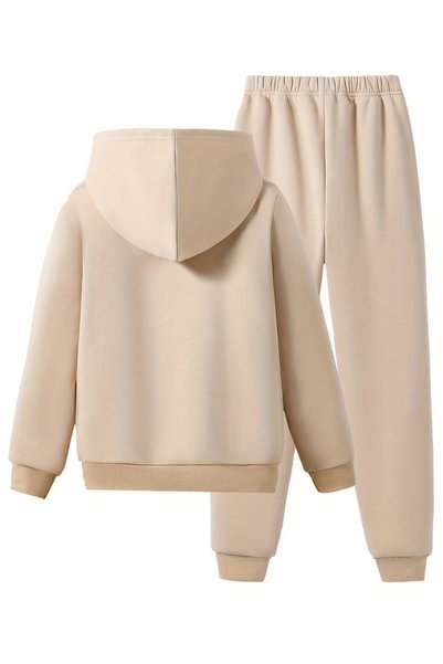 LEONE KOLEKSİYON Bej King Baskılı Çocuk & Bebek Unısex Sweatshirt Takım / Kreş,eşofman Takımı