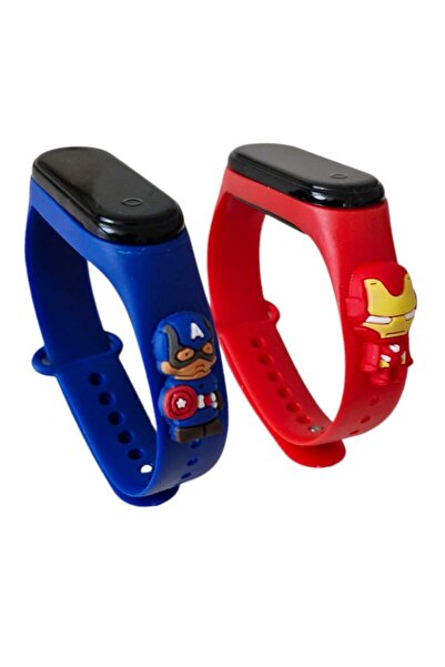 İNDİRİMDURAĞI Figürlü Dokunmatik Dijital Çocuk Saati 2 Lİ SET
