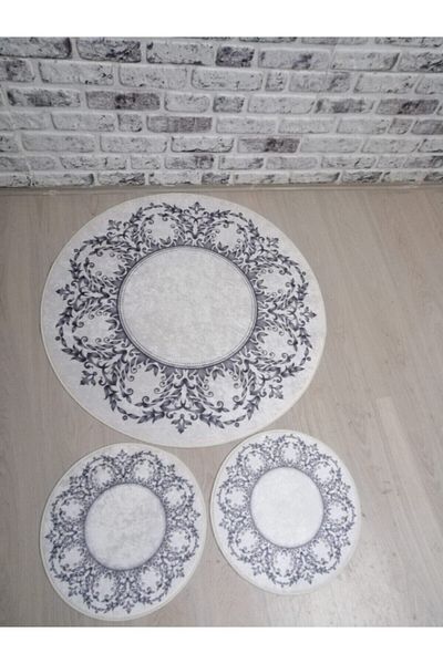 Evperest Bathroom Mat Set Dual Gray Model