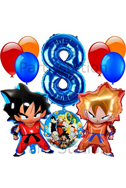 Parti Station مجموعة بالونات Dragon Ball Anime Age 8 - بالون عيد ميلاد بمفهوم...