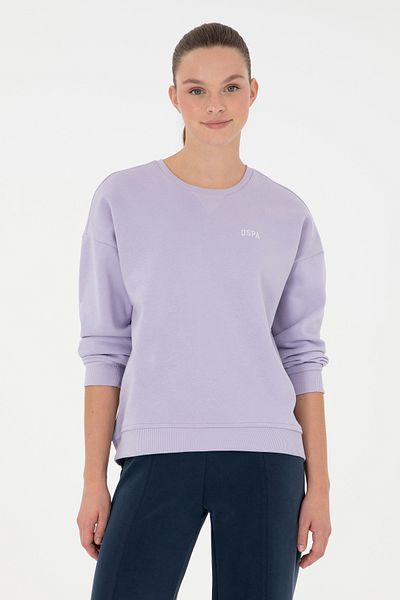 U.S. Polo Assn. Women's Lilac Basic Crew Neck Sweatshirt 50297296 -Vr034