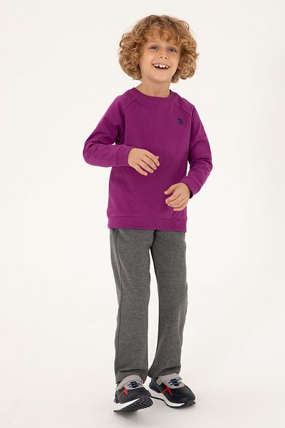 U.S. Polo Assn. Boy's Violet Basic Crew Neck Sweatshirt 50293633 -Vr037
