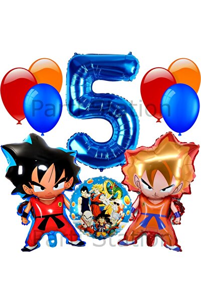Parti Station مجموعة بالونات الرسوم المتحركة لعمر 5 سنوات من Dragon Ball - با...