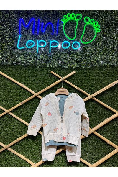 MİNİLOPPOO 3 Piece Baby Clothes Set