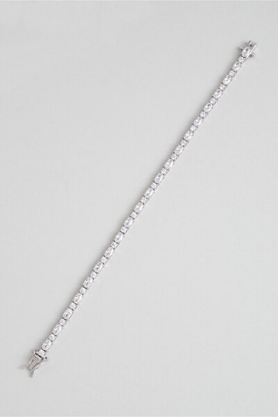 So CHIC... So CHIC... 18 Ayar Beyaz Altın Kaplama Gümüş Su Yolu Bileklik