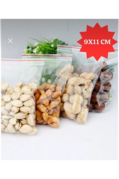 KAFEM Kilitli torba 9x11 cm 1000li şeffaf kilitli poşet kına çerez kuruyemiş buzdolabı poşeti