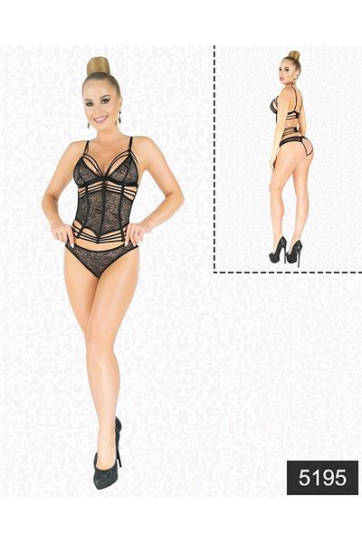 DEFNADA Σετ μπουστάκι με δαντέλα Lurex