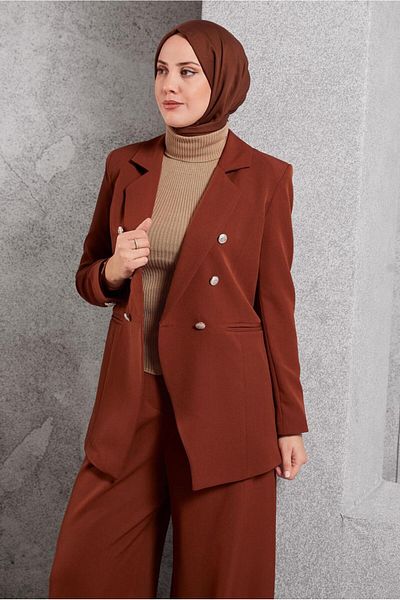 TRENDTESETTÜR CAMEL Καφέ Πλεκτό Σώμα - Μηδενικό Μανίκι T 3609