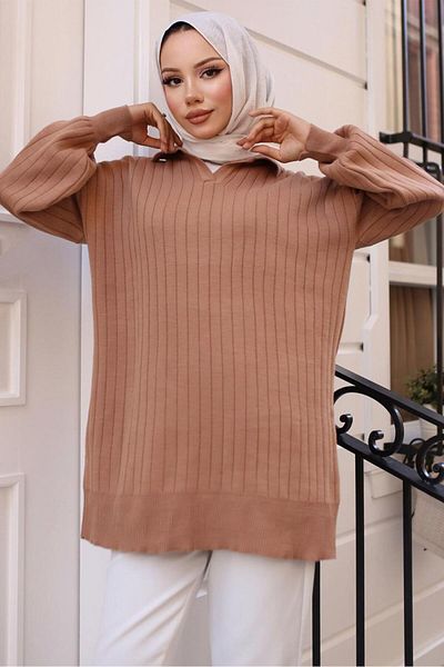 TRENDTESETTÜR Women Mink Knitting Tunic t 93011