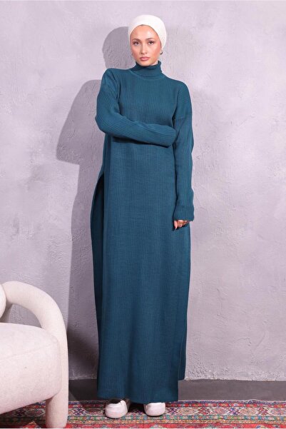 TRENDTESETTÜR Blue Petrol Knitwear Set - Women's Pants t 8809