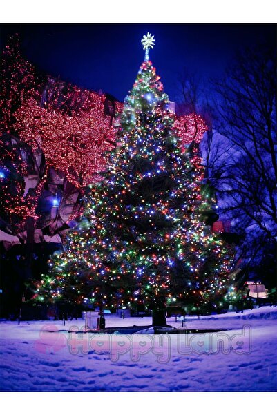 Happyland 100 Ledli Renkli 10 m Led Yılbaşı Ağaç Süsü Işık Yılbaşı Ağacı Renkli Led Işık