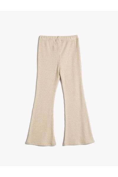 Koton Flared Leg Trousers Camisole Elastic Waist