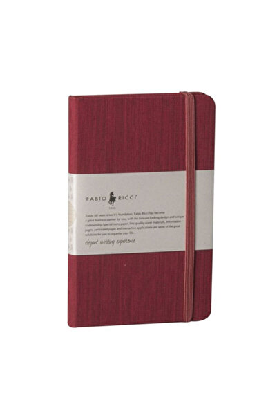 Fabio Ricci Lepidus 9x14 Lastikli Kareli Defter Bordo 1041