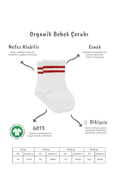 Bistyle Bistyle Baby Girl Organic 6-Piece Children's Socks