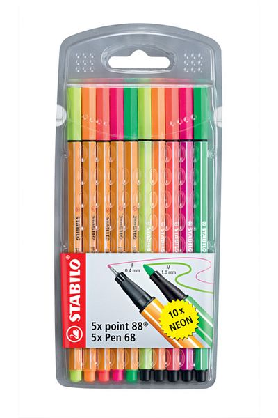 Stabilo Neon 10 Color Point 88-Pen 68 - 8868-10-1